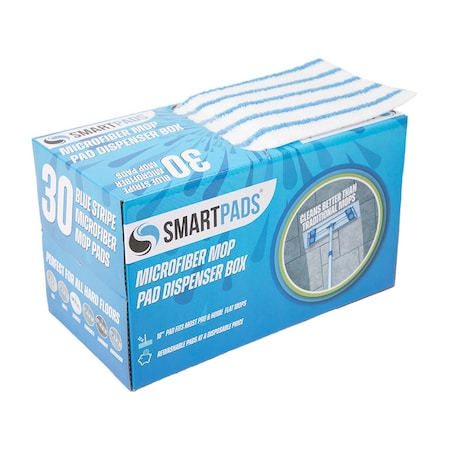 Hospeco Smart Pads Reusable Mop Pad Box of 30 Blue (30pk) M901RMP-BL